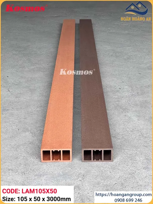 Thanh Lam Hộp Gỗ Nhựa Ngoài Trời Kosmos L105x50 Light Wood